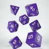 Q Workshop Dobbelstenen | Classic Runic Purple & White Dice Set (7)