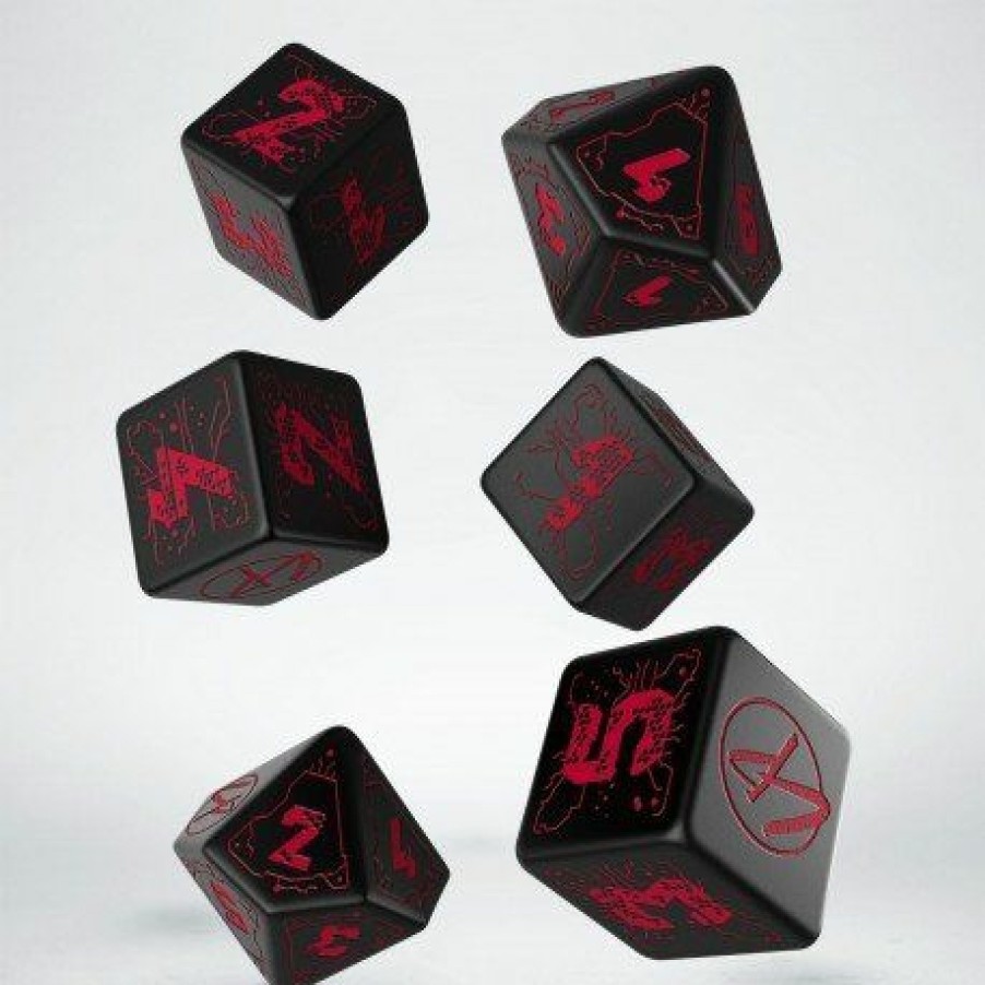 Q Workshop Dobbelstenen | Cyberpunk Red Essential Dice Set (6)