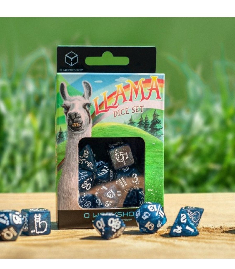 Q Workshop Dobbelstenen | Shimmering Llama Dice Set