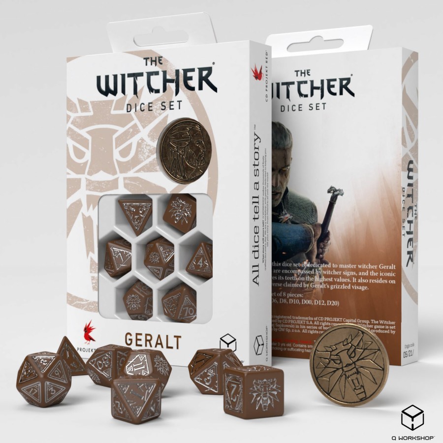 Q Workshop Dobbelstenen | The Witcher Dice Set Geralt - The Roach'S Companion