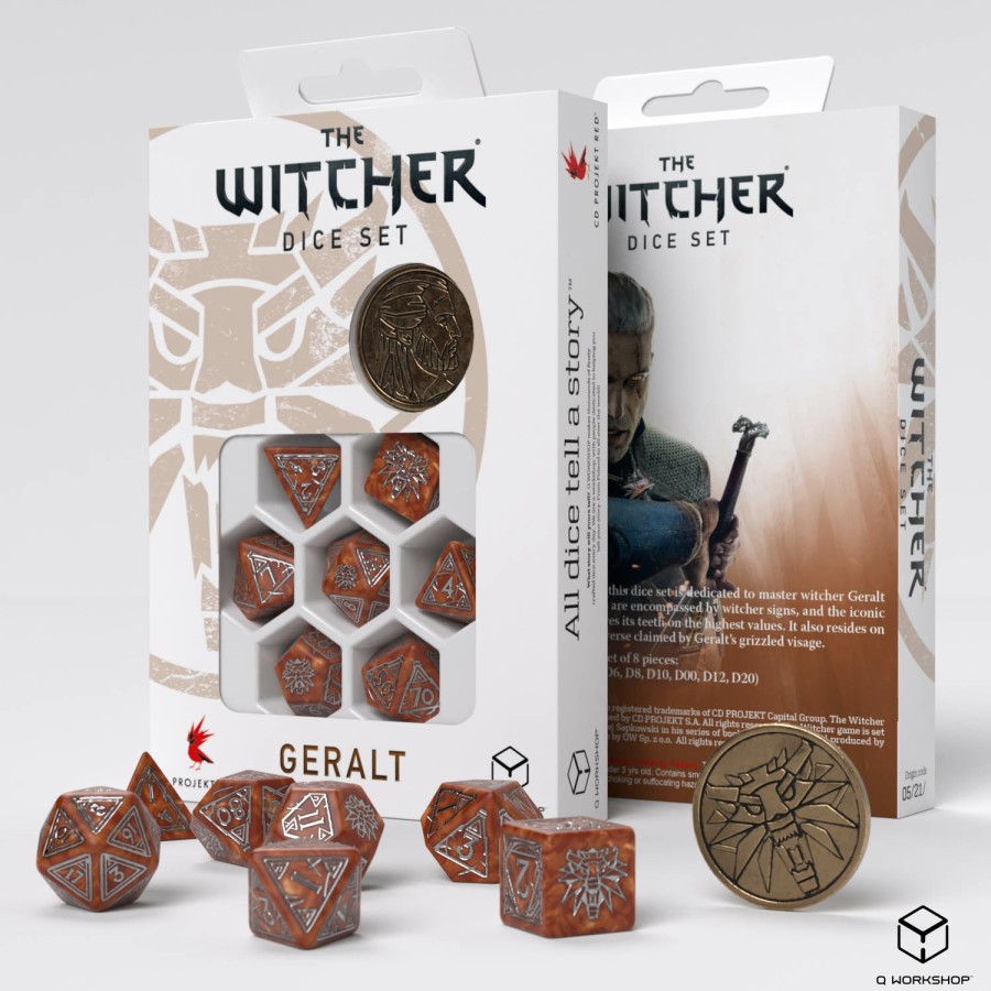 Q Workshop Dobbelstenen | The Witcher Dice Set Geralt - The Monster Slayer