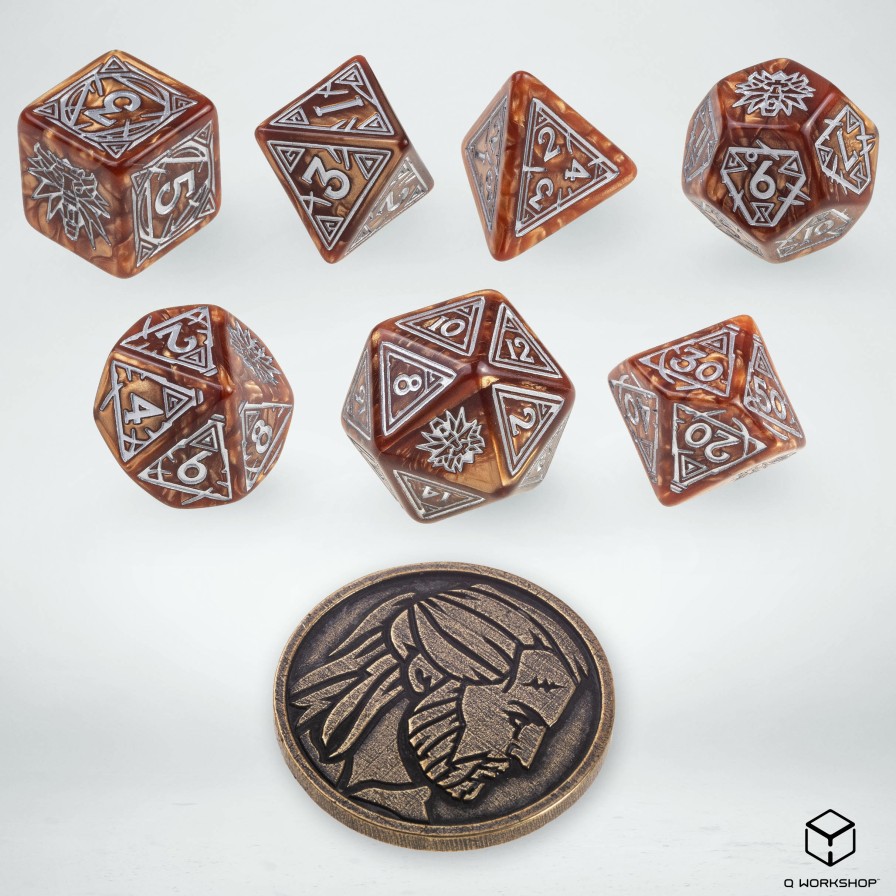 Q Workshop Dobbelstenen | The Witcher Dice Set Geralt - The Monster Slayer