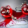 Ches Oorbellen | Hook Earrings Translucent Red Mini-Poly D20