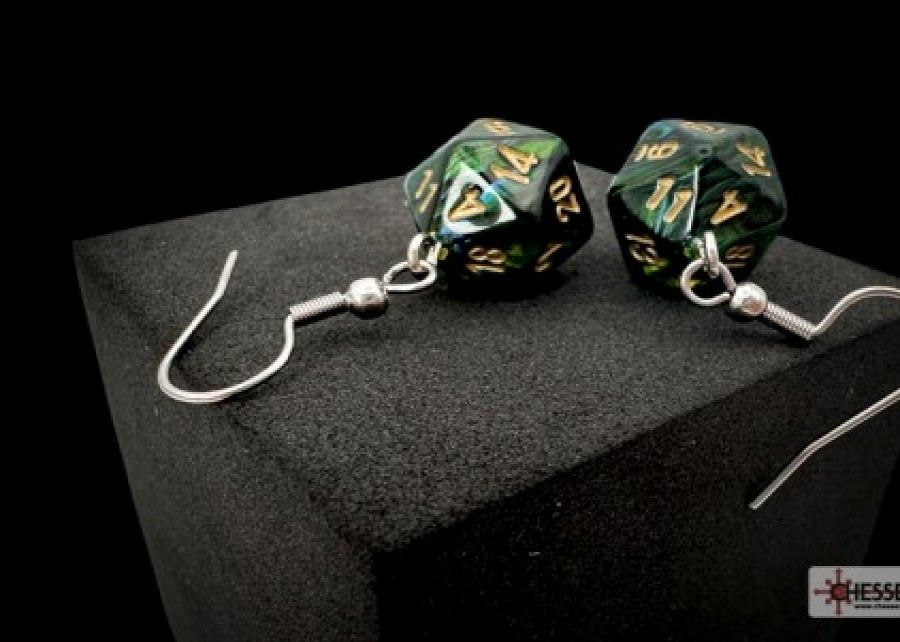 Ches Oorbellen | Hook Earrings Scarab Jade Mini-Poly D20