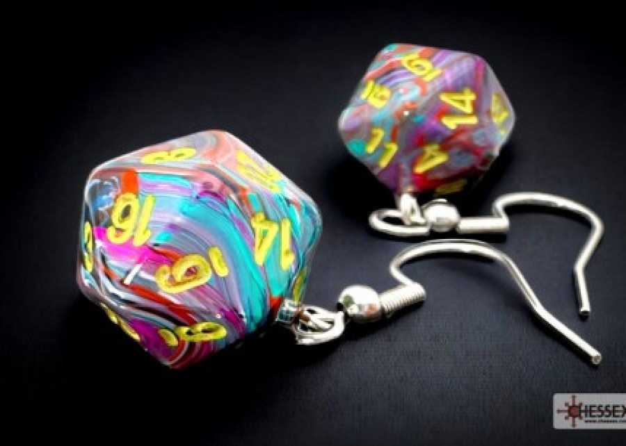 Ches Oorbellen | Hook Earrings Festive Mosaic Mini-Poly D20