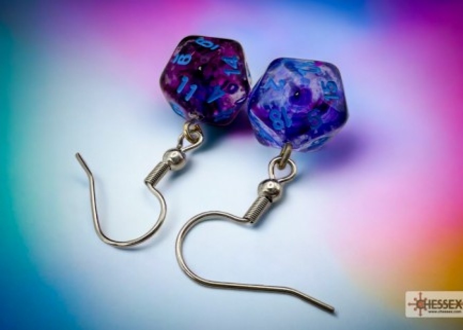 Ches Oorbellen | Hook Earrings Nebula Nocturnal Mini-Poly D20