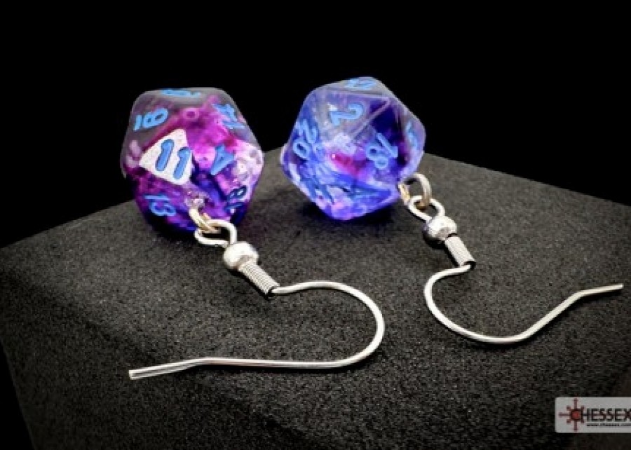 Ches Oorbellen | Hook Earrings Nebula Nocturnal Mini-Poly D20