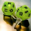 Ches Oorbellen | Stud Earrings Vortex Bright Green Mini-Poly D20