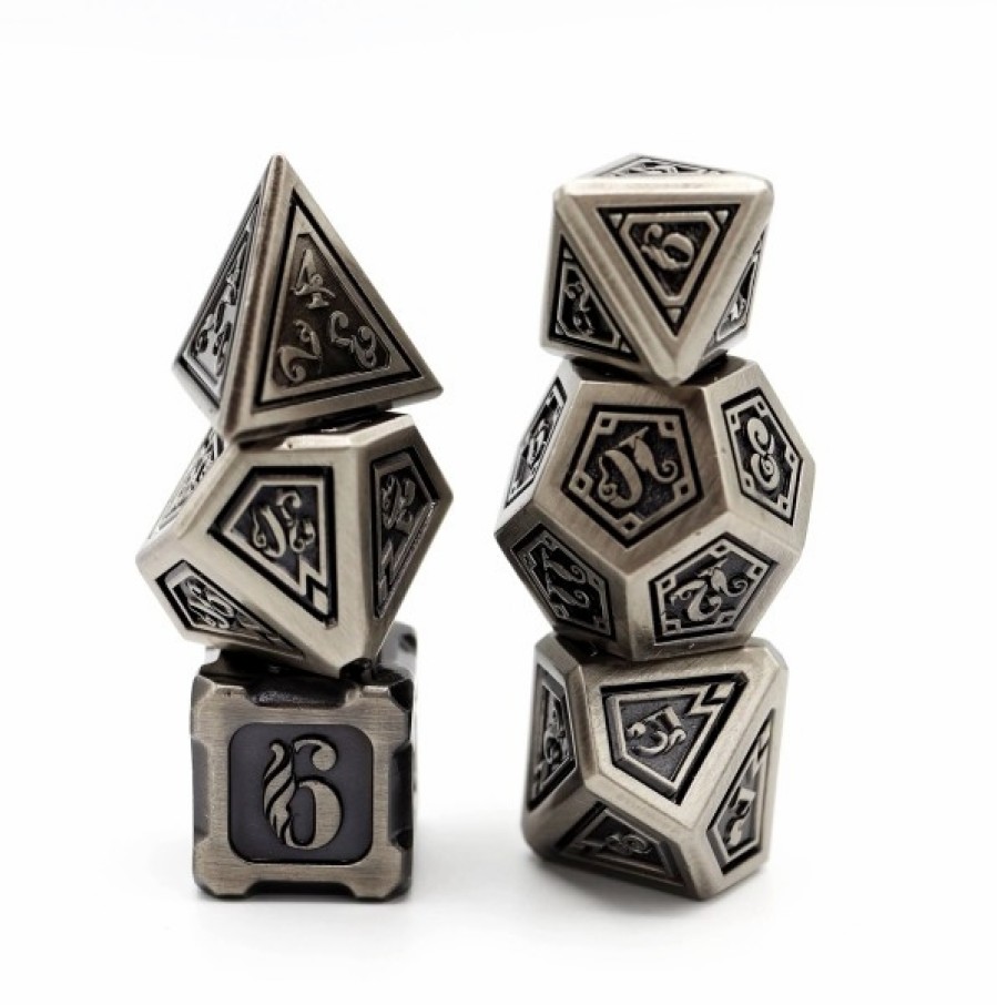 Foam Brain Dobbelstenen | Alchemist Metals Rpg Dice Set Iron (7) Reprint