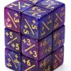 Foam Brain Dice Gaming Counters | +1/+1 Dark Blue & Purple Counters For Magic (8)