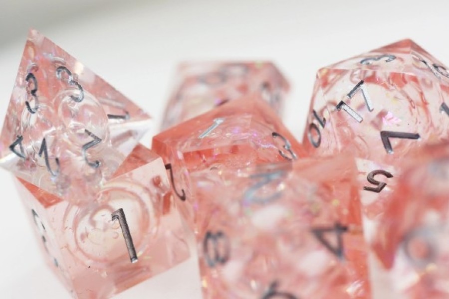 Foam Brain Games Dobbelstenen | Pink Liquid Core Rpg Dice Set