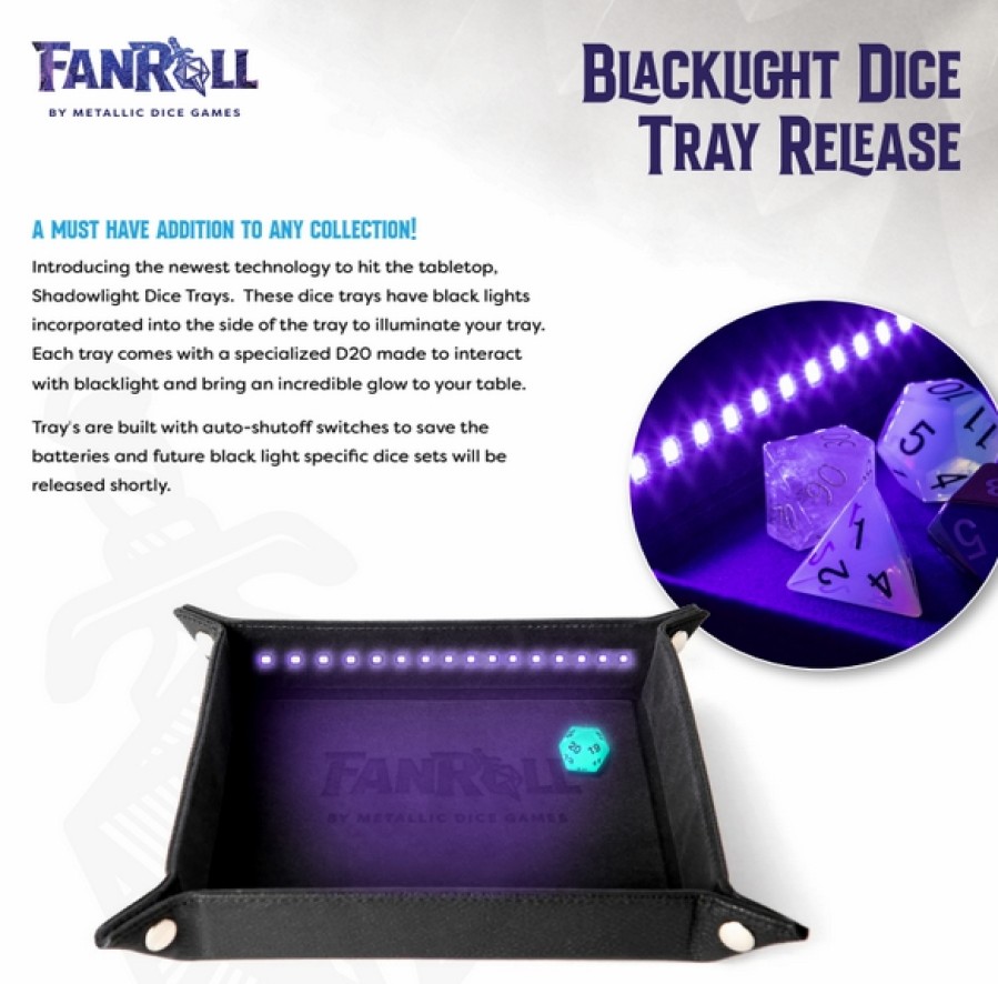 Fanroll Dobbelstenen | Blacklight Dice Tray Met D20