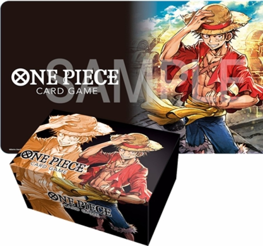 Bandai One Piece Card Game | One Piece Playmat + Storage Box - Monkey D Luffy