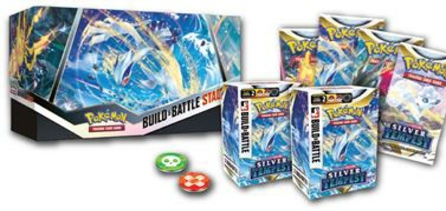 Pokemon USA Pokemon Series | Pokemon: Sword & Shield Silver Tempest - Build And Battle Stadium Box