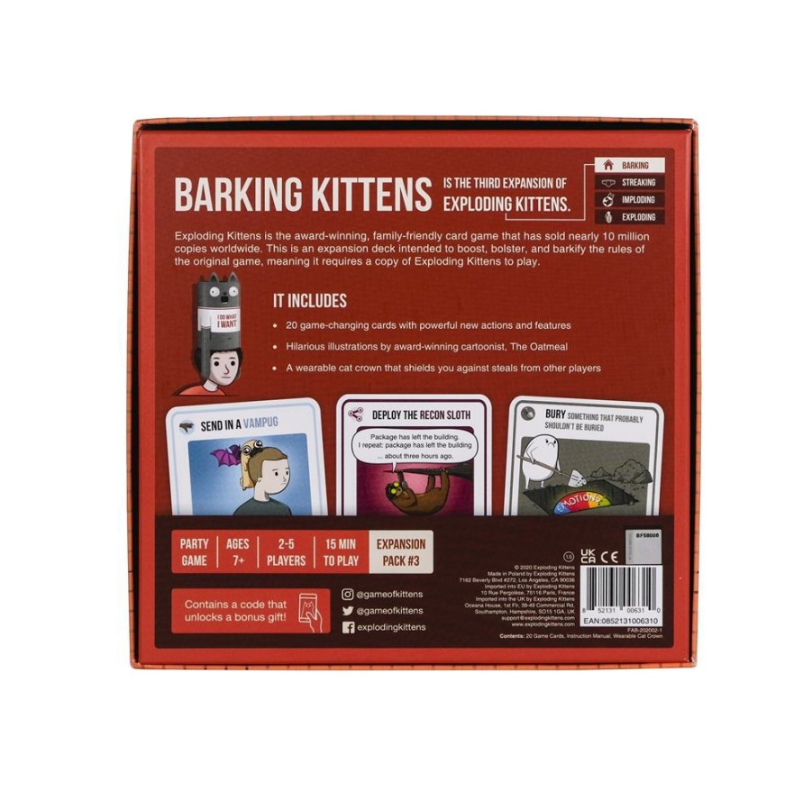 Exploding Kittens Kaartspellen | Exploding Kittens: Barking Kittens Expansion