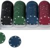 Engelhart Roulette / Poker | Fiches-Box 100 Light 4 Gram 5X20 40 Mm.