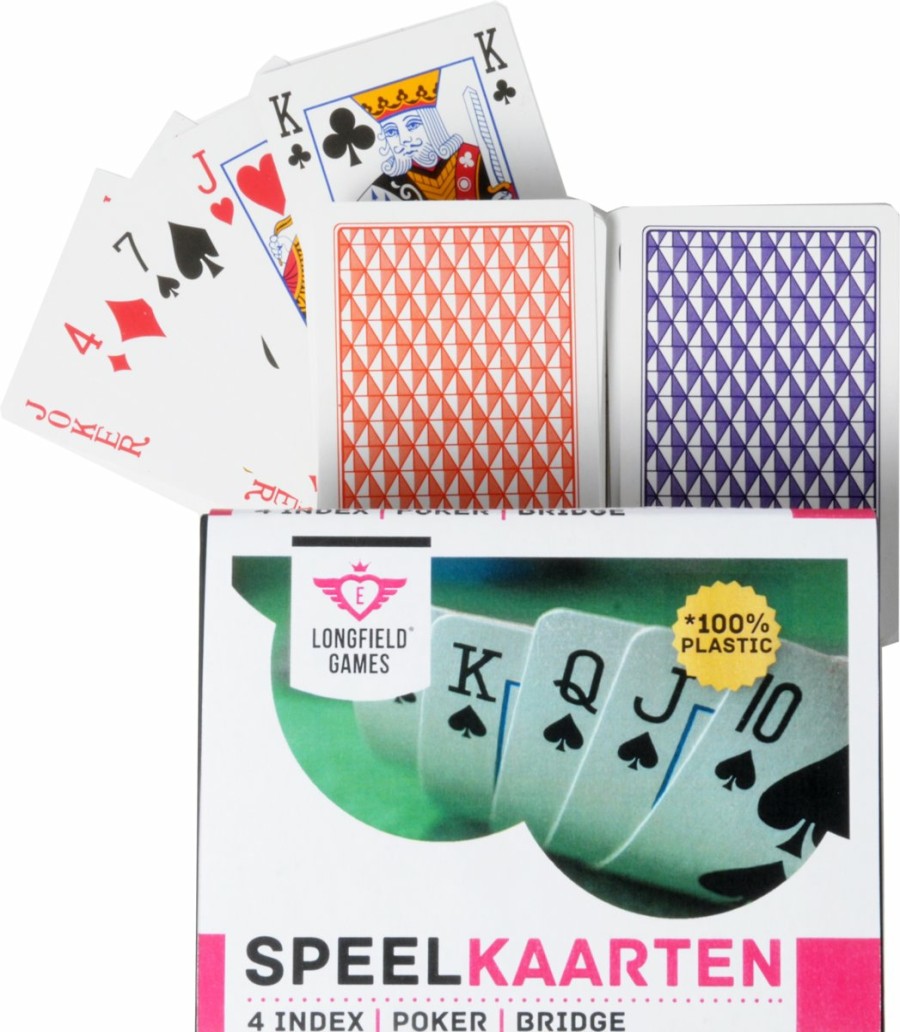 Longfield Games Speelkaarten | Speelkaartenset 100 % Kunststof