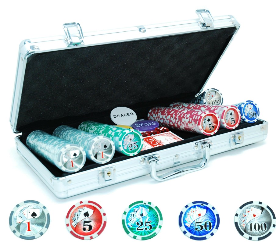 Hot Games Roulette / Poker | Poker Koffer: 300 Laserpokerfiches