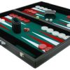 Hot Games Vilt | Backgammonkoffer Zwart/Groen Xl