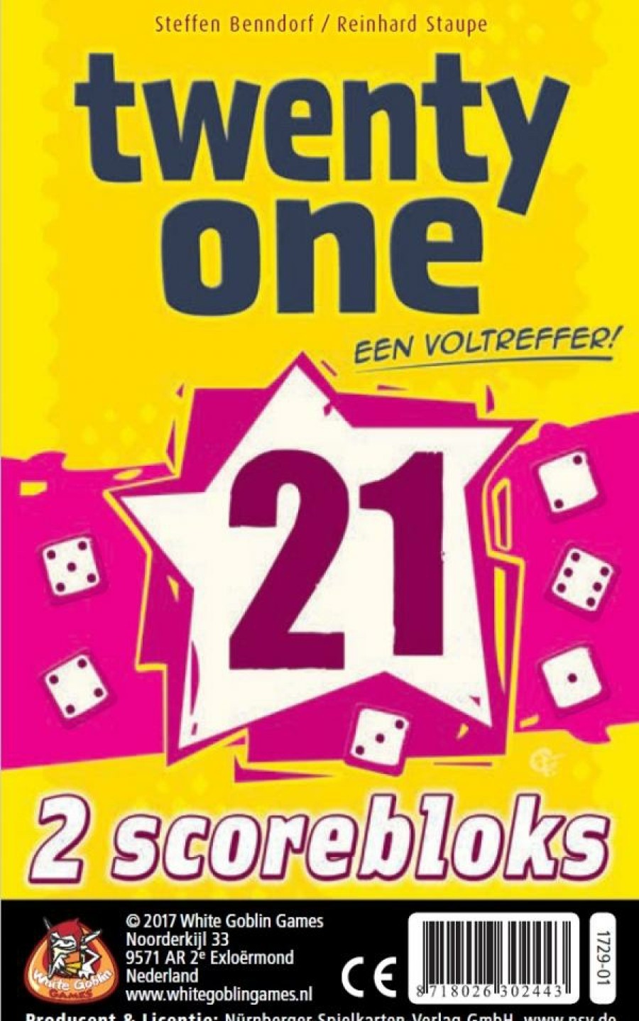 White Goblin Games Dobbelspellen | Twenty One (21) Bloks (Extra Scorebloks)