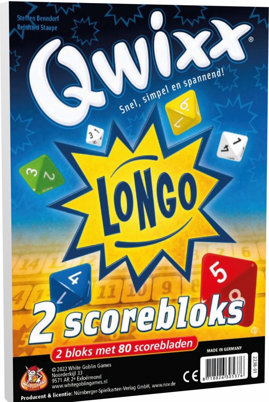 White Goblin Games Spelonderdelen | Qwixx Longo Bloks (Extra Scoreblocks)