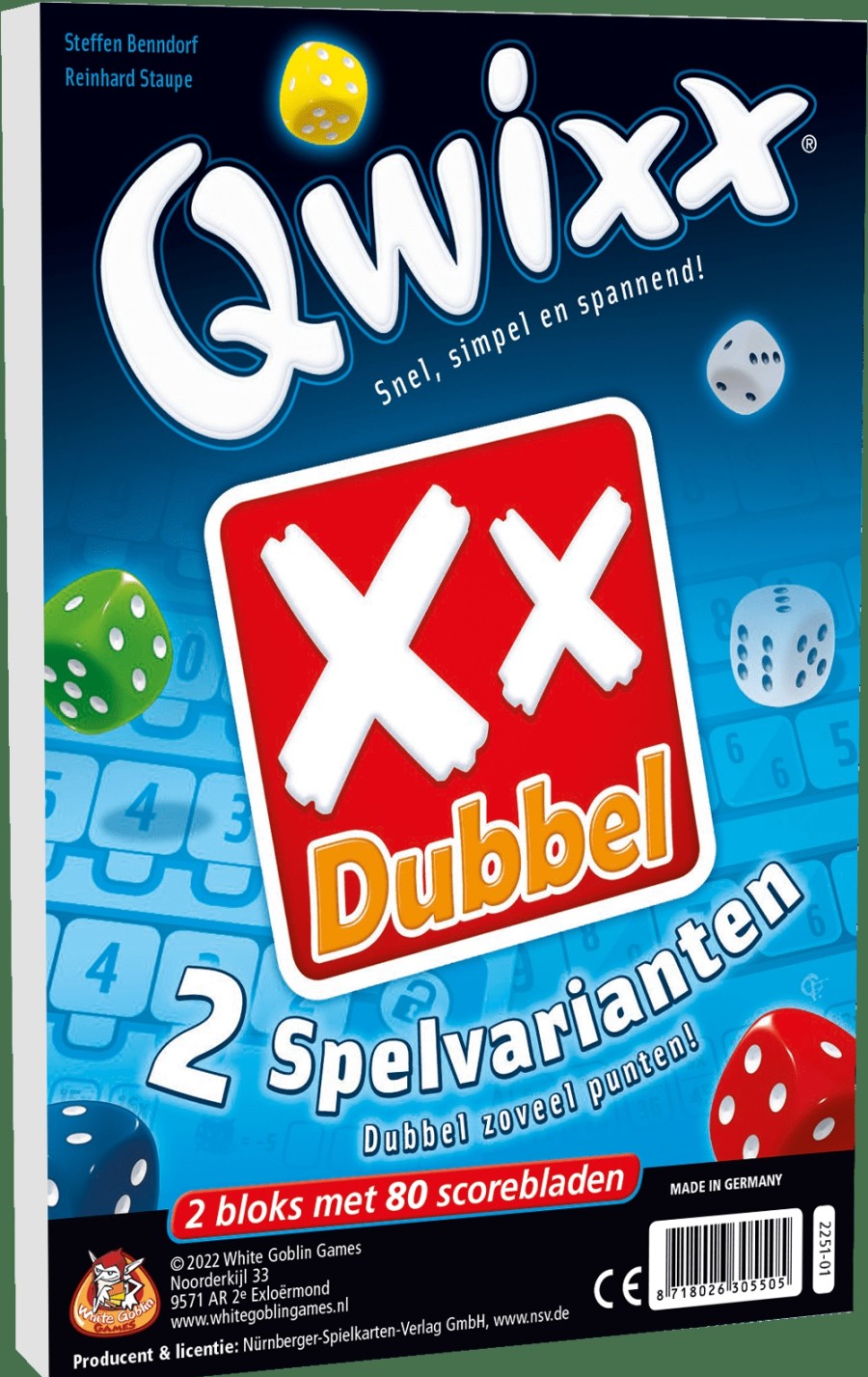 White Goblin Games Dobbelspellen | Qwixx Dubbel Scoreblok