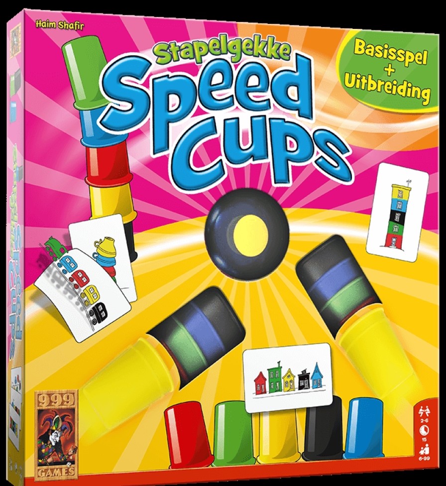 999 Games Kaartspellen | Stapelgekke Speedcups 6 Spelers - Actiespel