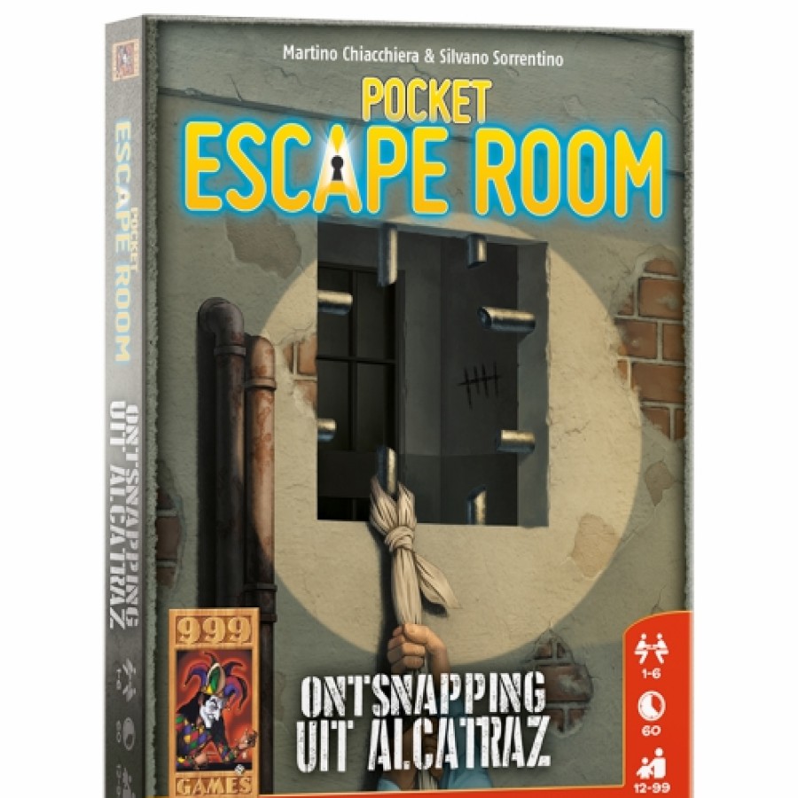 999 Games Samenwerking Bordspel | Pocket Escape Room: Ontsnapping Uit Alcatraz