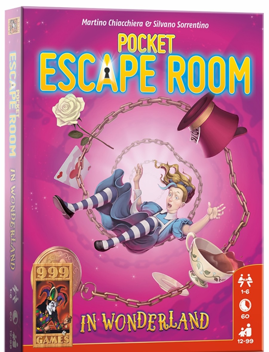 999 Games Samenwerking Bordspel | Pocket Escape Room: In Wonderland