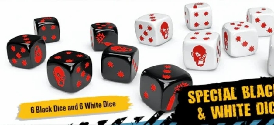 Cool Mini or Not Dobbelstenen | Zombicide 2Nd Edition Special Black/White Dice