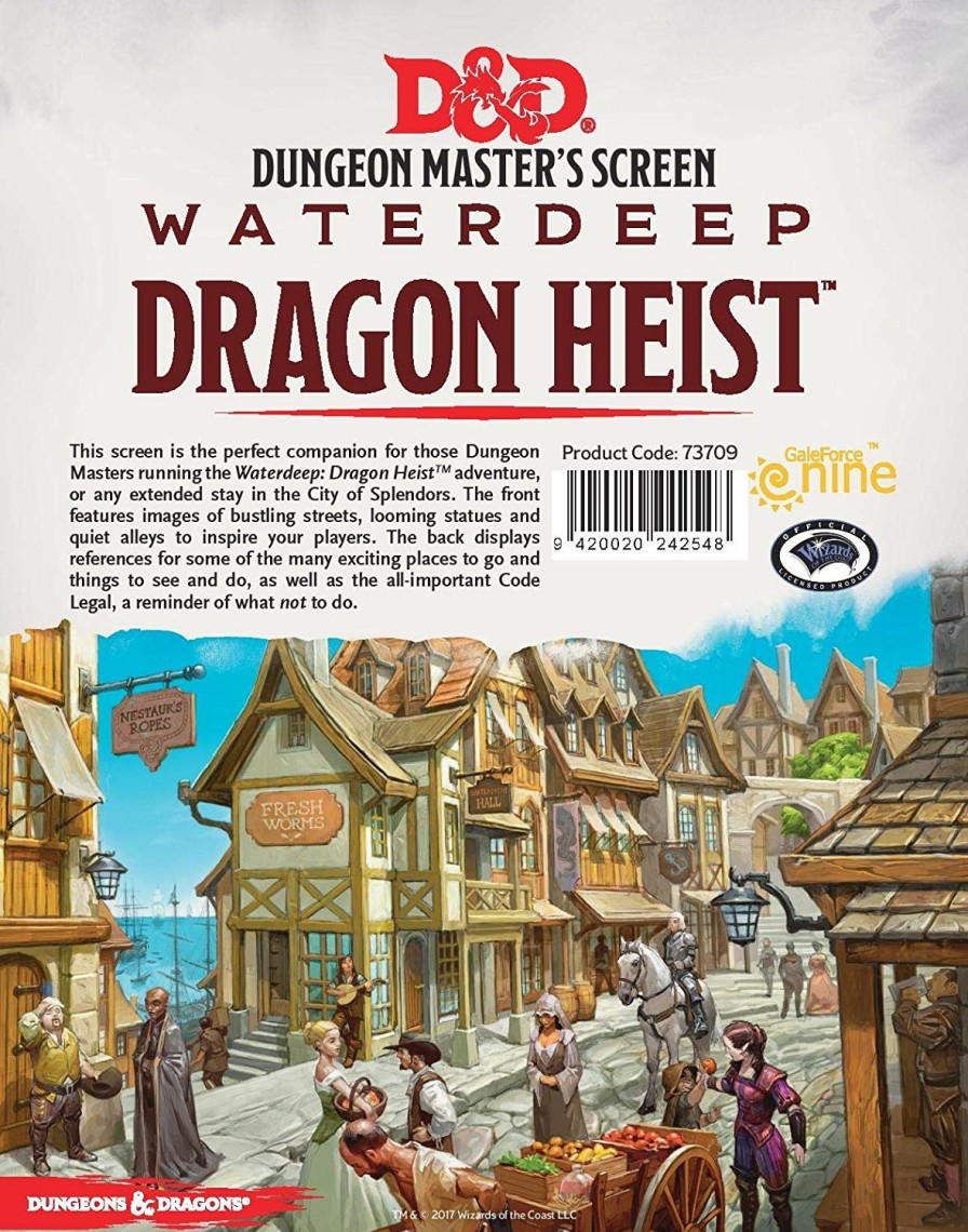 Wizards of the Coast Adventures Books | Dungeons & Dragons: Waterdeep Dragon Heist Dm Screen