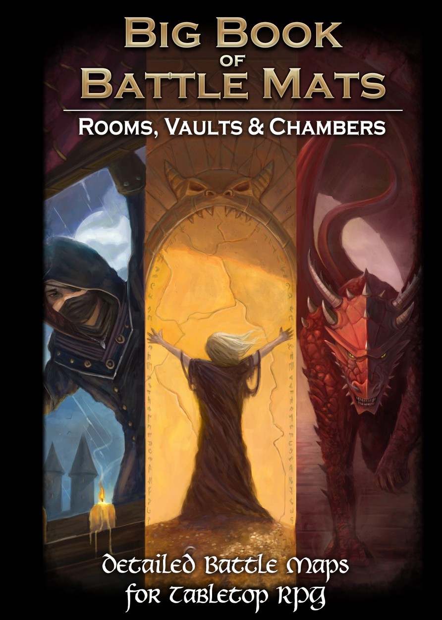 Loke Battle Mats Battlemats | Big Book Of Battle Mats - Rooms, Vaults & Chambers