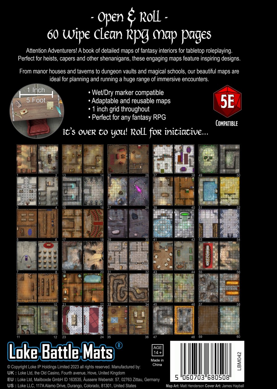 Loke Battle Mats Battlemats | Big Book Of Battle Mats - Rooms, Vaults & Chambers