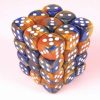 Ches Gaming Counters | Gemini Blue-Gold/White D6 12Mm Dobbelsteen Set (36 Stuks)