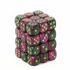 Ches Gaming Counters | Gemini Green-Purple/Gold D6 12Mm Dobbelsteen Set (36 Stuks)