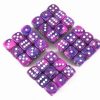 Ches Dobbelstenen | Festive Violet/White D6 12Mm Dobbelsteen Set (36 Stuks)