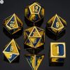 Hymgho Dobbelstenen | Draconis Gold W/Yellow & Black Enamel Dice Set (7)