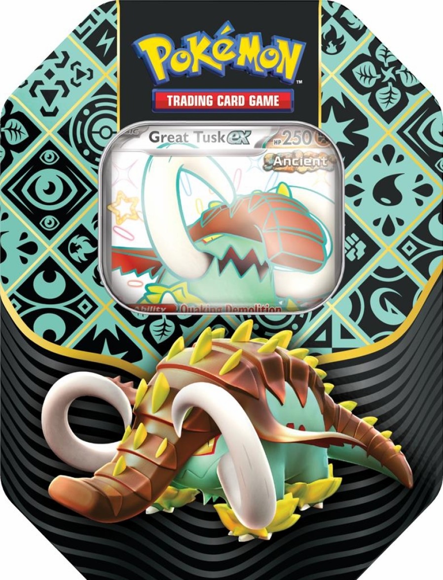 Pokemon USA Pokemon Series | Pokemon Paldean Fates Ex Tin - Great Tusk