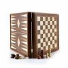 Manopoulou Hout | 2 In 1 Combinatie - Schaakbord/ Backgammon (Large)