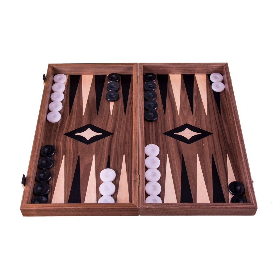 Manopoulou Dammen | 3 In 1 Schaak/Backgammon/Dam Bord Medium