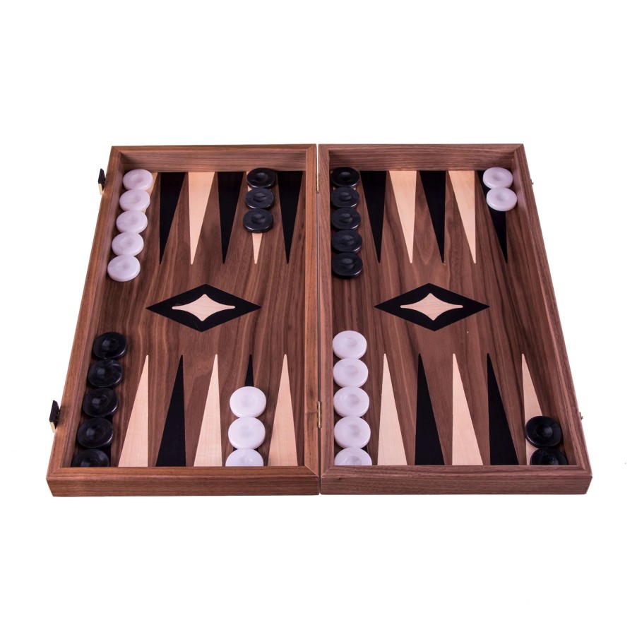 Manopoulou Dammen | 3 In 1 Schaak/Backgammon/Dam Bord Small