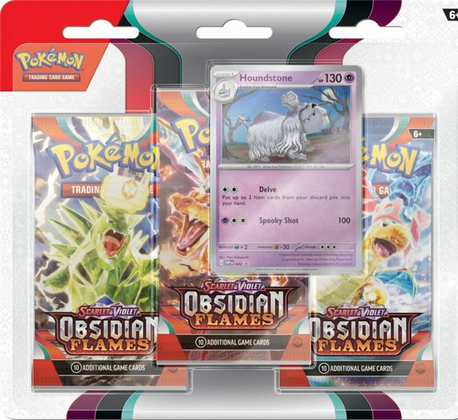 Pokemon USA Pokemon Series | Pokemon: Obsidian Flames - 3-Booster Blister: Houndstone